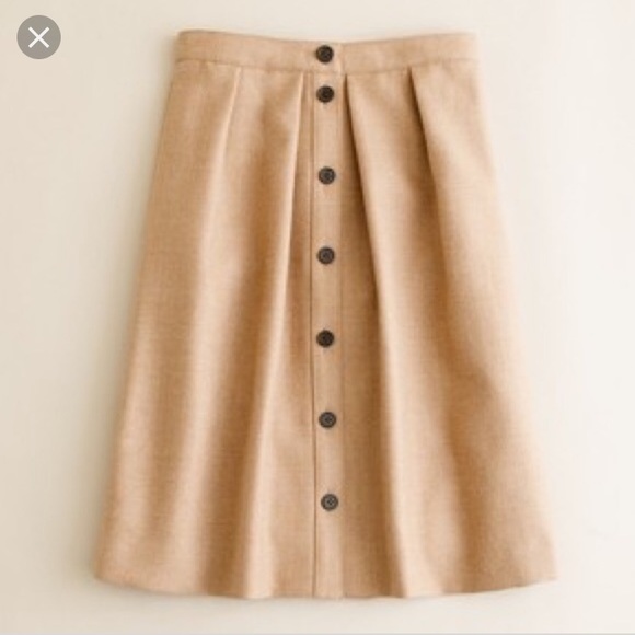 J. Crew Dresses & Skirts - Jcrew Double Serge Wool Button Front Skirt